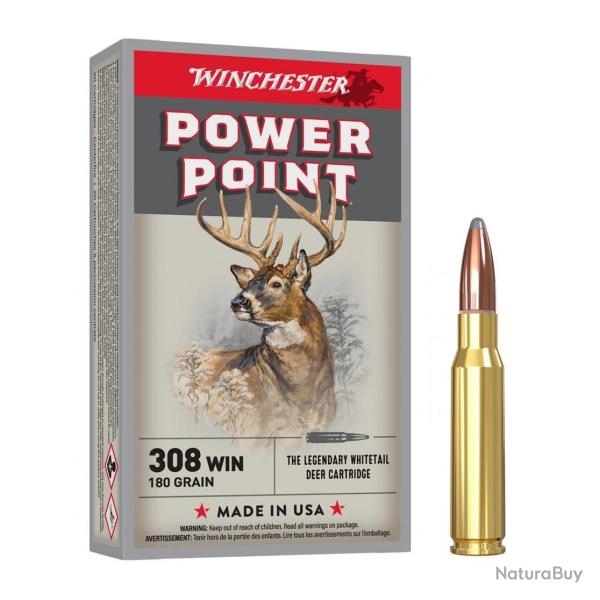 WINCHESTER 308 win power point 180gr x20