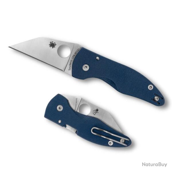 Couteau pliant Spyderco "MICROJIMBO" G10 bleu C264GPCBL