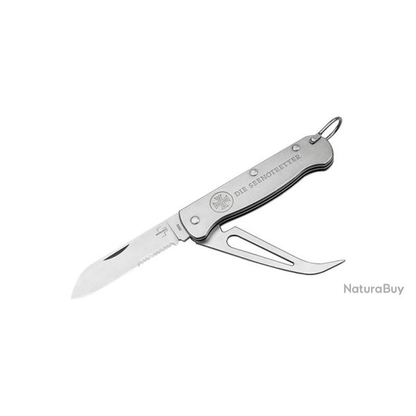 Boker Couteau Seenotretter 01 - Lame 85mm - D�manilleur - Manche Acier - Clip