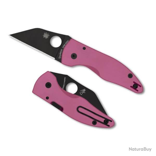 Couteau pliant Spyderco "MICROJIMBO" G10 rose C264GPNBKP en �dition limit�e