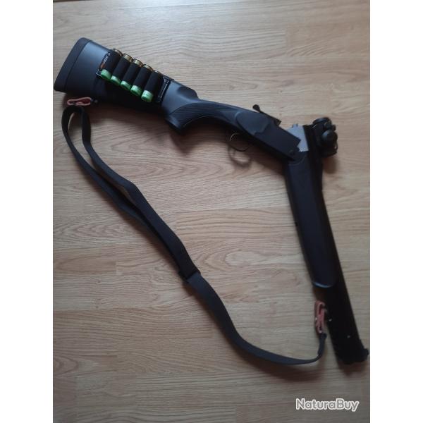 Fusil superpose Country SPZ SM tactical cal.12/76 slug/billes d'acier + point rouge + cartouchire