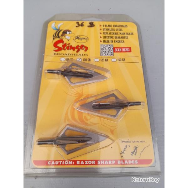 Lames Magnus Stinger  4 lames 100 gr