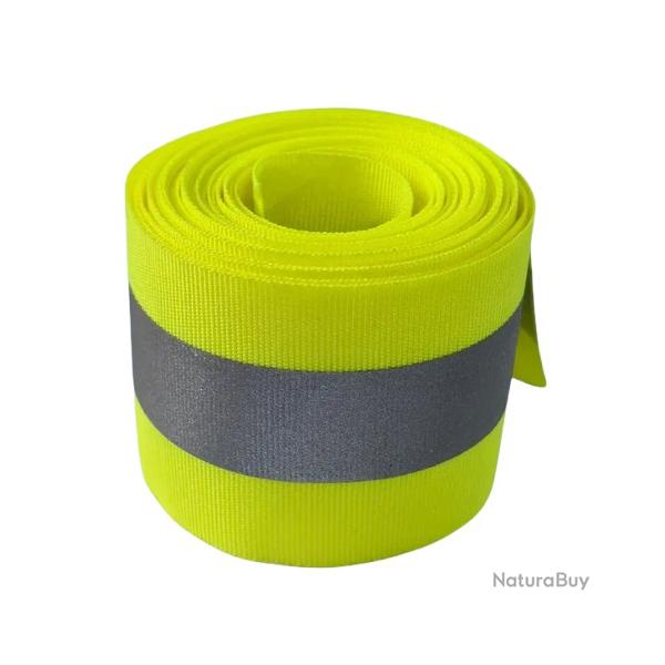 Rouleau de ruban rflchissant jaune fluo 4m