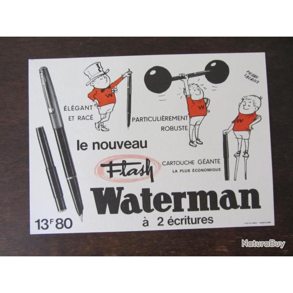 Buvard publicitaire Waterman Flash 1964