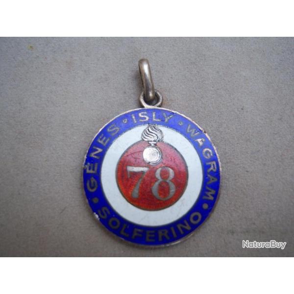 TRES RARE M�daille 78 e r�giment d'infanterie WW1 Military medal 1914 : 1918 poilu