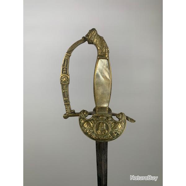 Epe De Haut Fonctionnaire Ou d'tat Major poque Restauration XIXeme Siecle