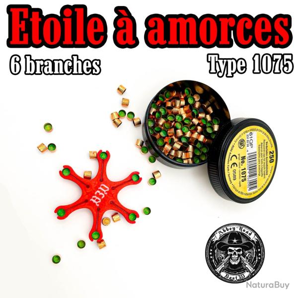 Etoile distributeur d'amorce, porte amorces - rouge et blanc - Bast3D
