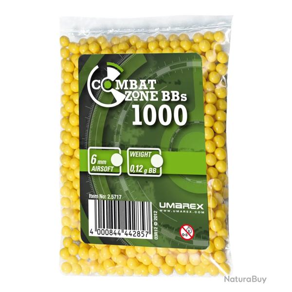 Munition Airsoft Combat Zone Billes jaunes CAL.6mm X1000