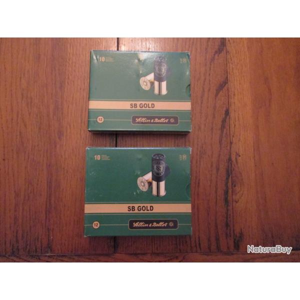 LOT DE2 BOITES  DE CARTOUCHE SELLIER&BELLOT  12/70