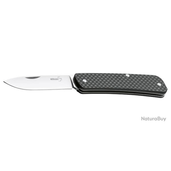 Boker Couteau Tech Tool Carbon 1 - Lame 71mm - Manche G10/Fibre de carbone - Clip