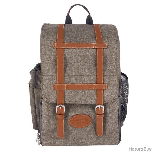 Sac � dos pique-nique isotherme - 4 personnes - marron