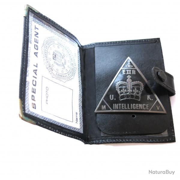 Plaque UK Intelligence US avec cuir ref bo 104