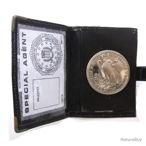 Plaque police national park service avec cuir ref bo 104