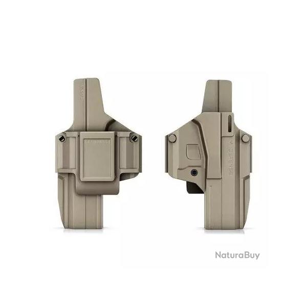 Holster Rigide Morf X3 Glock 17 Ambidextre Tan