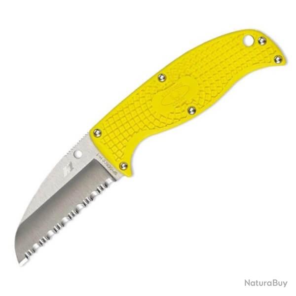 Couteau fixe dent� Spyderco "ENUFF SALT" milieu marin FB31SYL