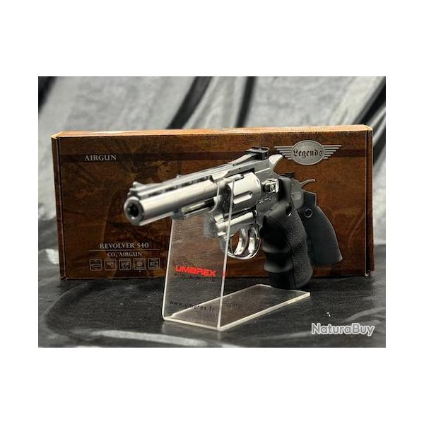REVOLVER LEGENDS S40 SILVER CO2 CAL 4.5 MM