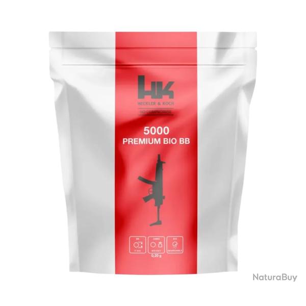 Munition airsoft Heckler & Koch Billes Bio blanches CAL.6mm X5000