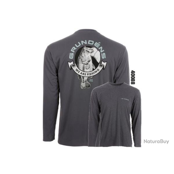 TEE SHIRT TECH TEE LS BASS PRINT - ANCHOR - S