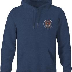 DISPLACEMENT HOODIE - NAVY HEATHER - M