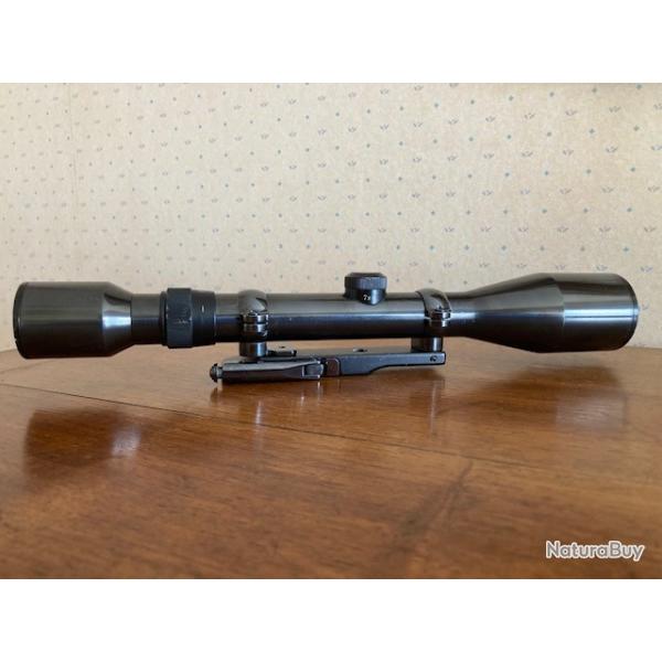 Lunette Allemande WETZLAR Sornet  7 x 42 en acier avec montage monobloc drivable pour rail de 12 mm