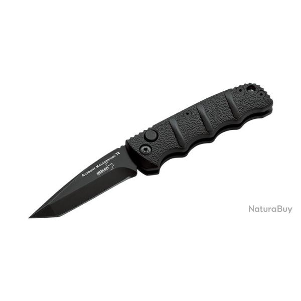Boker Couteau AKS-74 Mini Tanto Black - Lame 64mm - Manche Aluminium - Clip