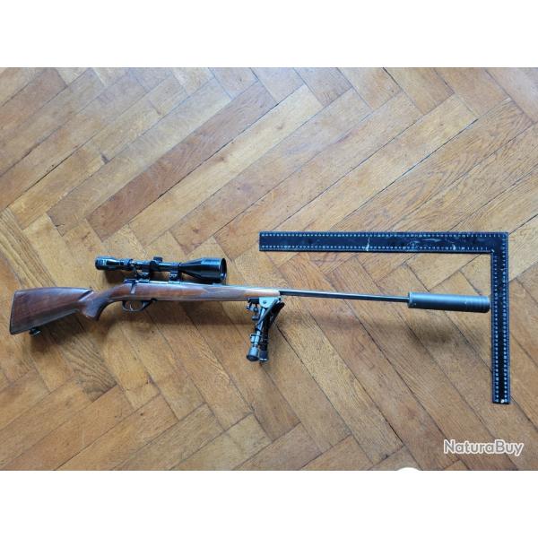 Belle carabine CZ 525-2 - cal. 222 REM + Lunette + Silencieux + Bipied