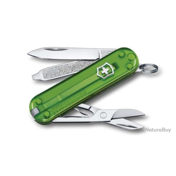 0.6223.T41G Couteau suisse Victorinox Classic SD translucide manche 58 mm Green Tea
