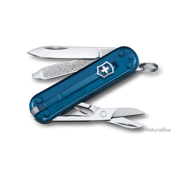 0.6223.T61G Couteau suisse Victorinox Classic SD translucide manche 58 mm Sky High