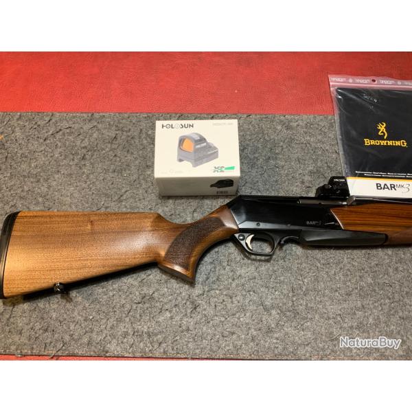 Occasion carabine BROWNING BAR MK3 HUNTER cal 30.06 avec point vert holosun X2 series