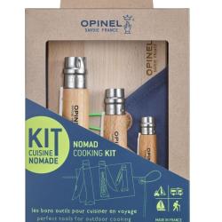 Opinel Kit Cuisine Nomade avec N&deg;10 Tire-Bouchon D&eacute;capsuleur  Pic Nic 3 Pi&egrave;ces