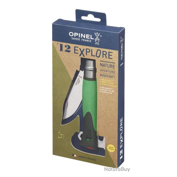 Opinel N�12 Explore Vert Avec Tire tique