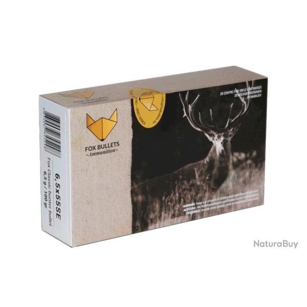 Boites de 20 cartouches Fox Bullets Fox classic Hunter cal.6,5X55SE 100gr