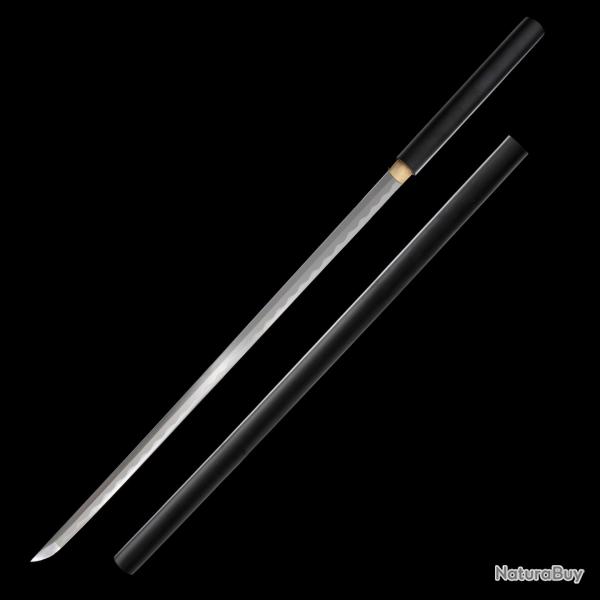 Baton �p�e lame tranchante forg�e main - noir (VFD25)