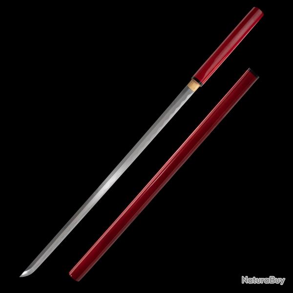 Baton �p�e lame tranchante forg�e main - rouge sombre (VFD25)