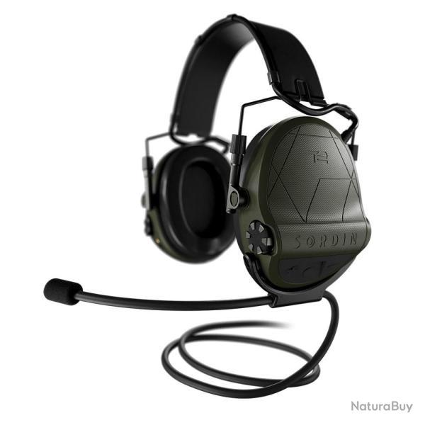 CASQUE ANTI-BRUIT SORDIN SUPREME T2 OLIVE SERRE-TETE CUIR