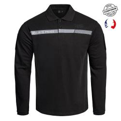 POLO S&Eacute;CURIT&Eacute; PRIV&Eacute;E MANCHES LONGUES S&Eacute;CU ONE NOIR