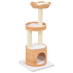 Arbre &agrave; chat avec griffoir en sisal Naturel Bois de saule