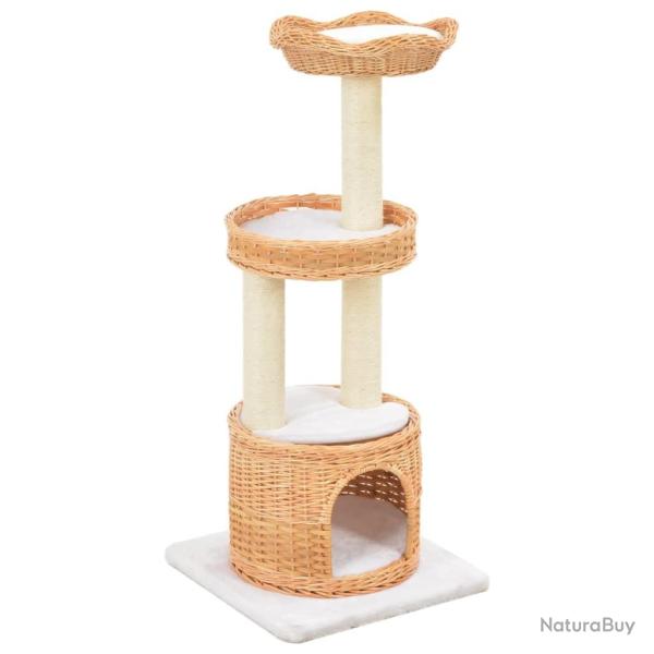 Arbre � chat avec griffoir en sisal Naturel Bois de saule