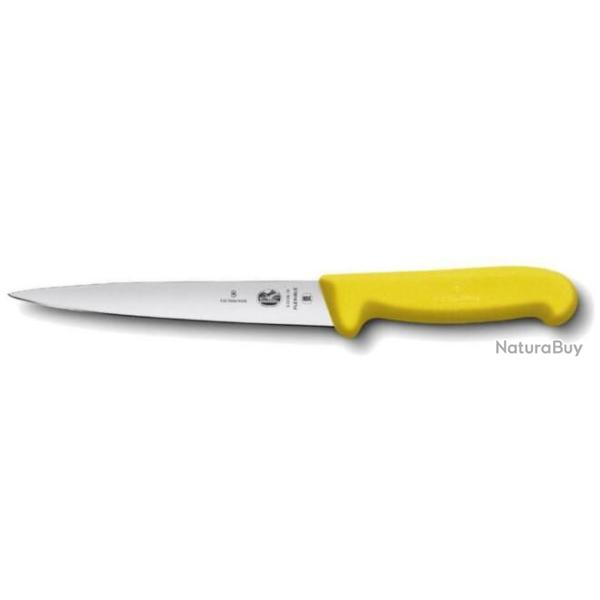 5.5508.22 Couteau � saigner Victorinox manche jaune 22 cm