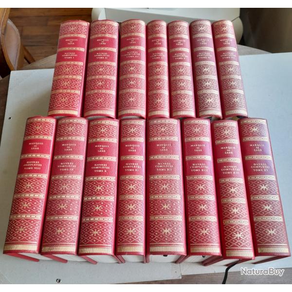 Oeuvres compltes du Marquis de Sade - 15 tomes numrots
