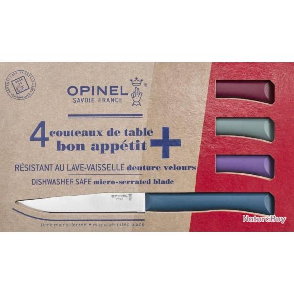 Opinel Coffret 4 couteaux de table Bon App�tit+ Couleurs panach�es