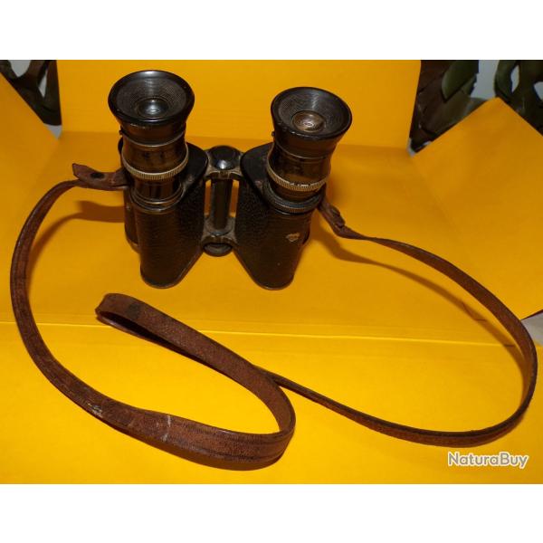 1914 1918 Jumelles Huet Extra Lumineuse X8 ministre de guerre Franais WW1 AVEC SA SANGLE D'ORIGIN