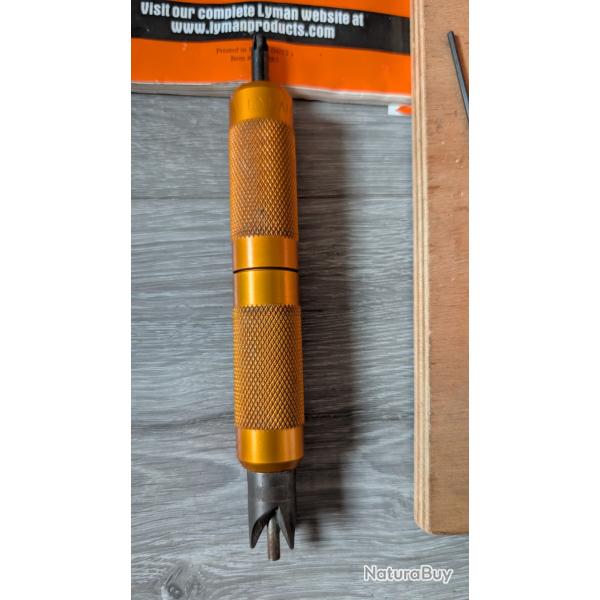 lot  lyman raccourcisseur  de douilles (+adaptateur )+chanfreineur pr�parateur  de douilles