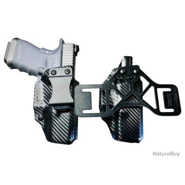 Holster Qualifier Interne pour GLOCK 43/43X - Droitier - Strap et Clip