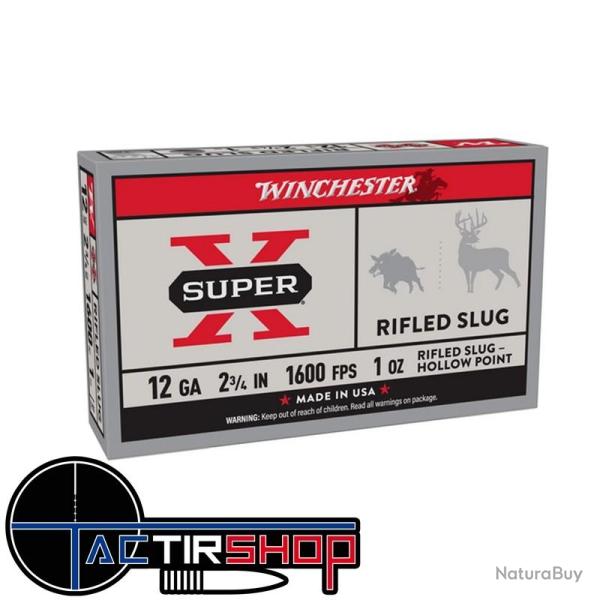 Cartouches Winchester Slug Super X cal 12/70 28g Boite 5