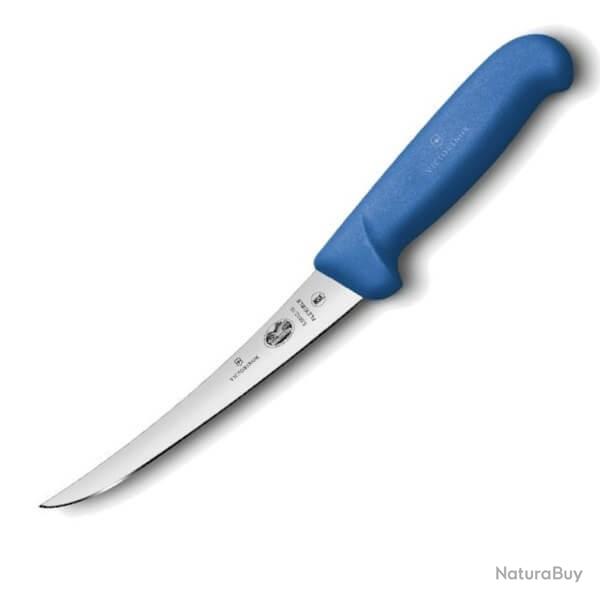5.6612.15 Couteau � d�sosser flexible � dos renvers� Victorinox manche bleu lame 15 cm