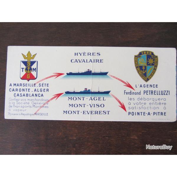 Buvard Soci�t� g�n�rale des transports maritimes 1940