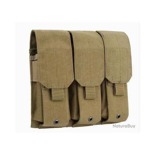 Porte chargeur triple tactique - Beige/TAN - Velcro