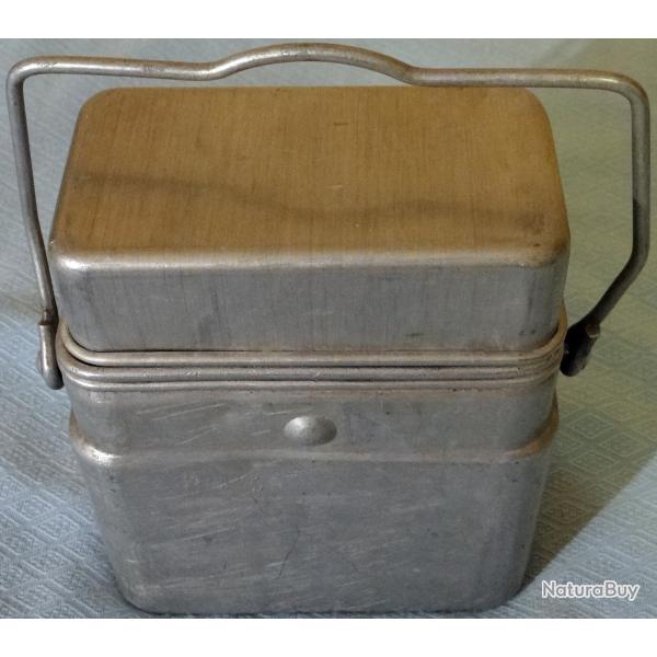 GAMELLE 1937 grave 2 ours avec 2 PLATS EN ALUMINIUM marque dpose M & M, collection Franaise