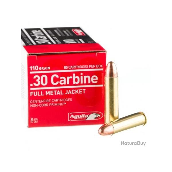 CARTOUCHES AGUILA 30 CARBINE 110GR FMJ